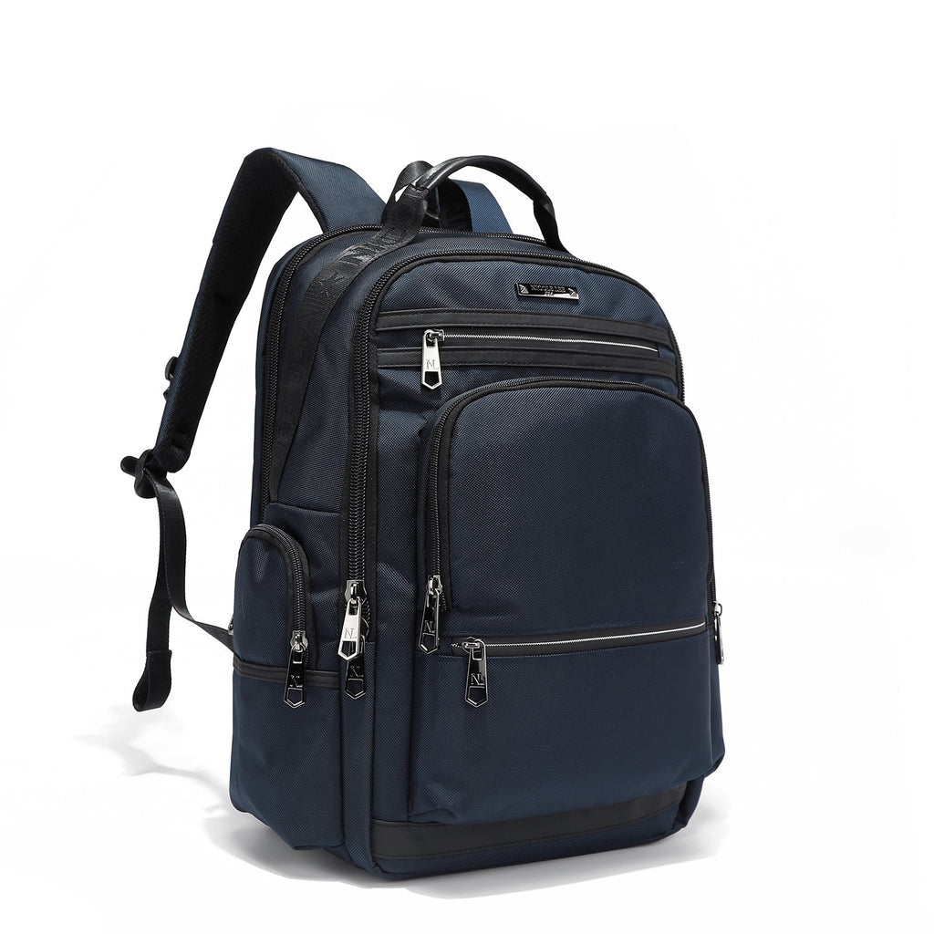 MEN'S BLUE LAPTOP BACKPACK WITH USB PORT