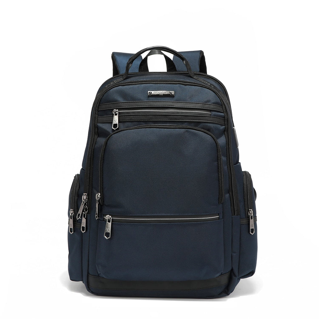 MEN'S BLUE LAPTOP BACKPACK WITH USB PORT