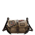 VINTAGE SHOULDER BAG WITH PATCH (TAUPE)